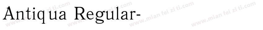 Antiqua Regular字体转换